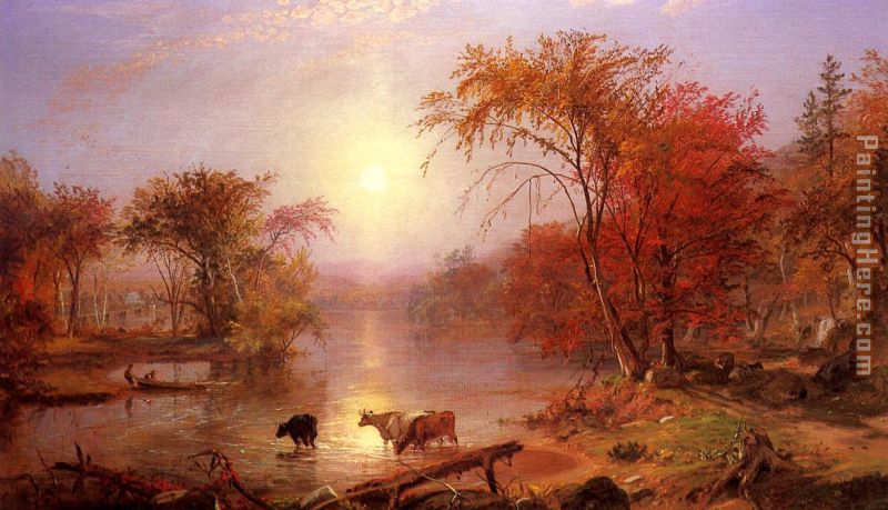 Albert Bierstadt Indian Summer, Hudson River